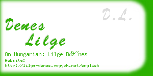 denes lilge business card